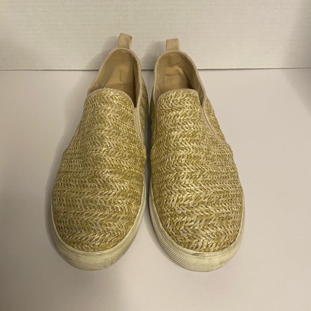 Nicole Miller New York Tonille Woven Raffia Slip‎ Ons, 8.5